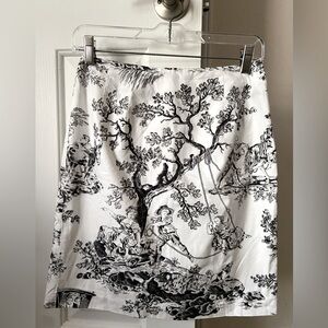Talbots mini pencil toile cotton skirt